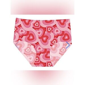 NWT, Women's Cheek Boss high waisted briefs with hearts, 3XL, D31